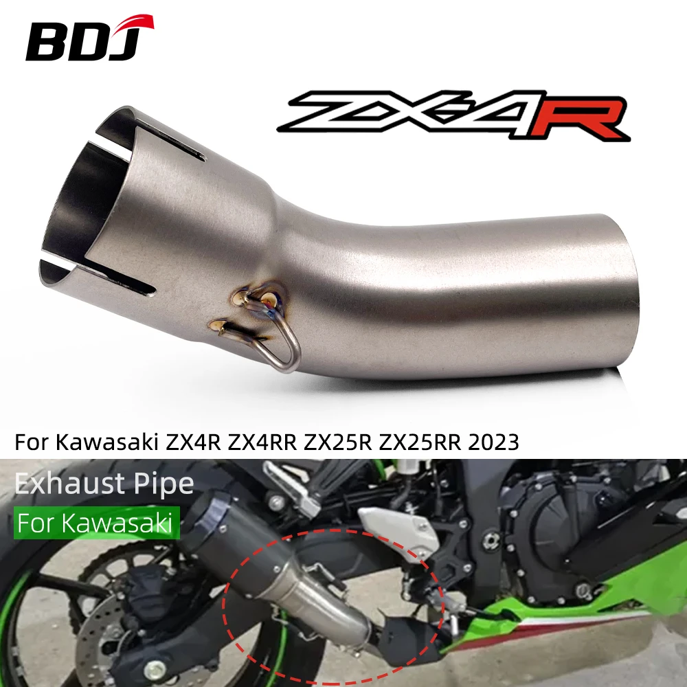 BDJ ZX25R ZX4R 2023 Exhaust Pipe Motorcycle Exhaust Slip-On Pipe Middle Link Pipe For KAWASAKI Ninja ZX-4R ZX-4RR ZX4RR ZX25RR