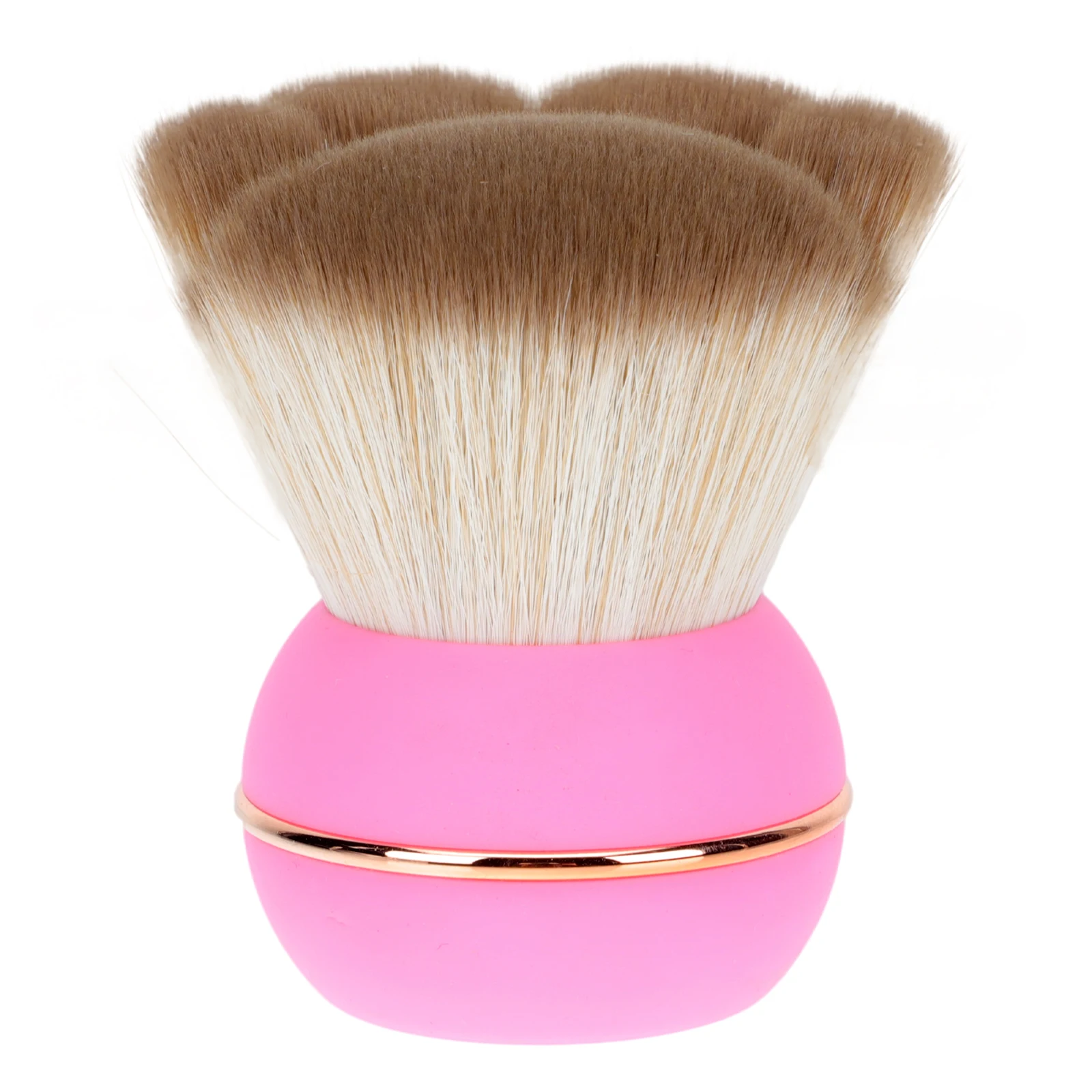 Pincel de mel portátil, aplicador de pó, blush de maquiagem para bochechas pequenas em formato de chama solta, base facial