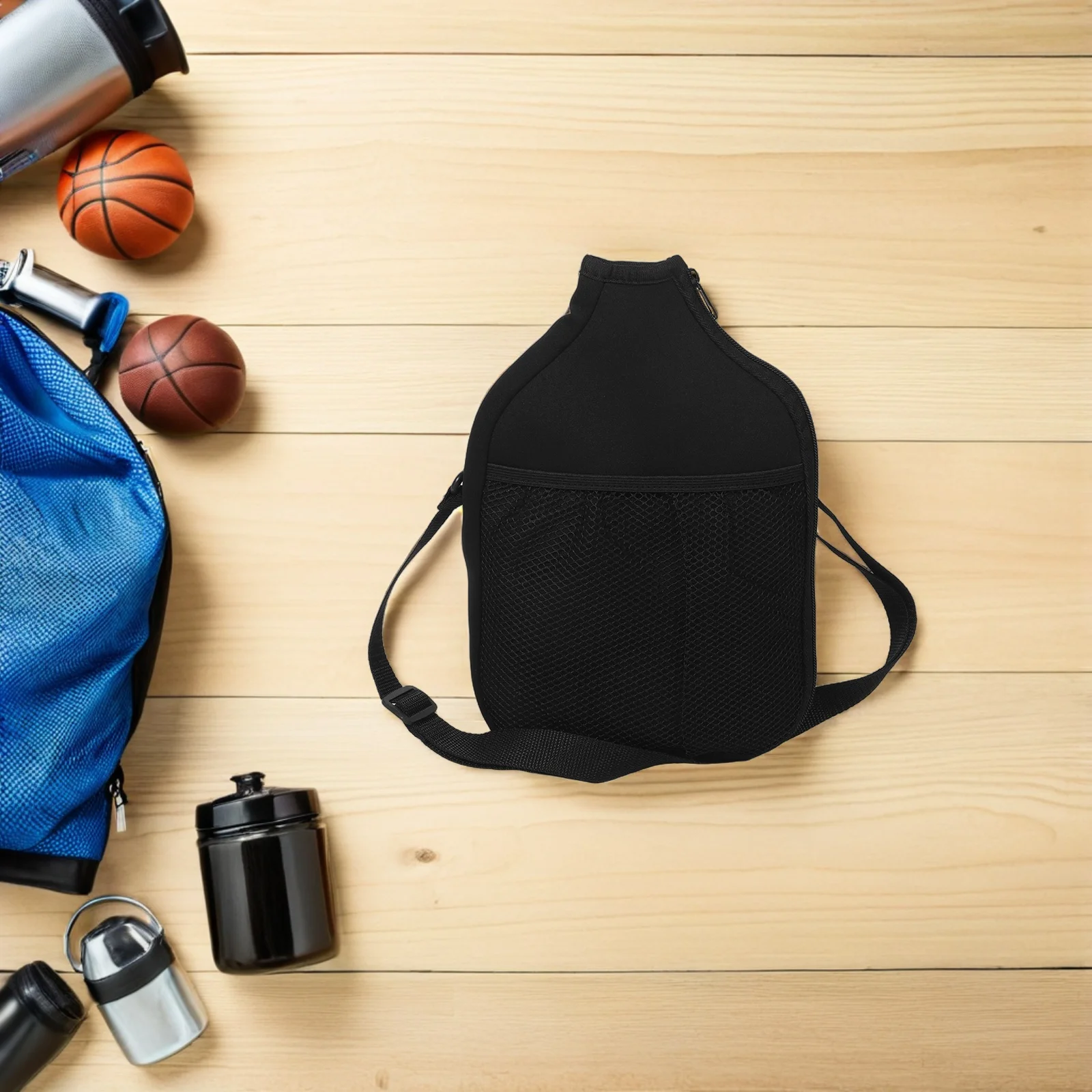 

Racket Protector Table Tennis Case Equipment Bag Protective Cover with Strap Neoprene Pickleball