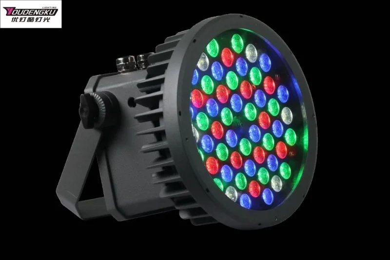 8 sztuk wodoodpornych reflektorów LED IP65 54x3W RGBW do użytku zewnętrznego, oświetlenie sceniczne, dyskoteki i imprez.