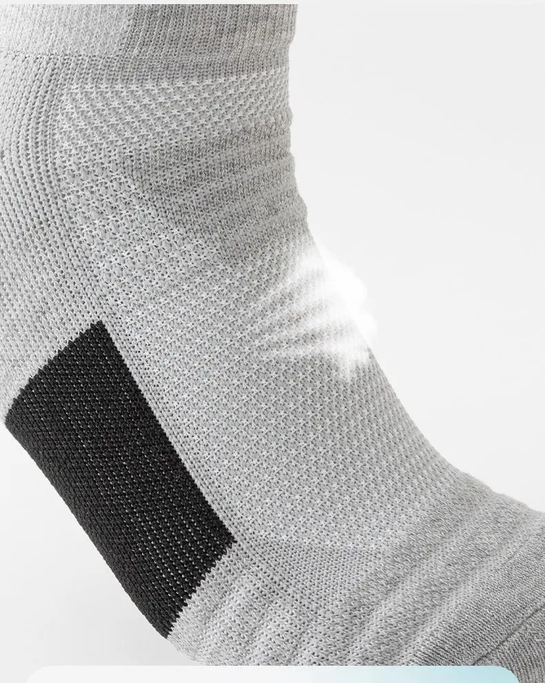 3 Pairs Breathable Mesh Athletic Terry Socks Cushioned Moisture-managing and Durable Reduces Foot for Running Hiking & Sports view 2