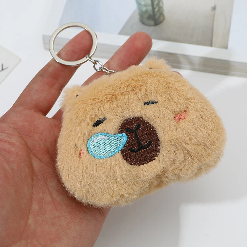 LLavero de muñeco de peluche con cabezas de animales de dibujos animados, juguete de peluche suave, colgante para mochila, bolso divertido, adornos, accesorios, regalo para niña