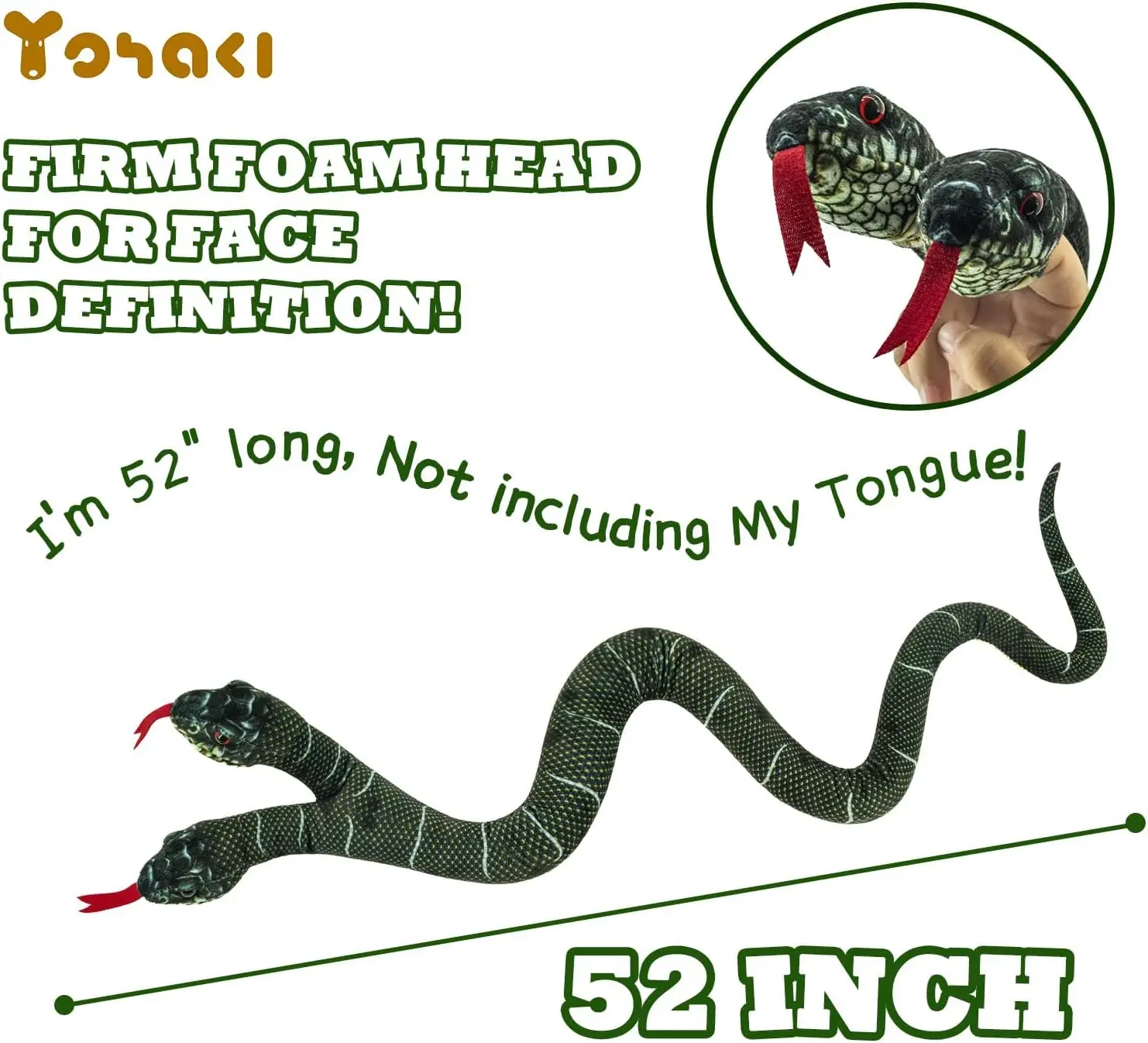 Realistic Two-Headed Snake Plush Toy Lifelike Stuffed Animal Prank Toy Flexible Soft Snake Toy For Kid Trick Gift Novelty Gag To view 4