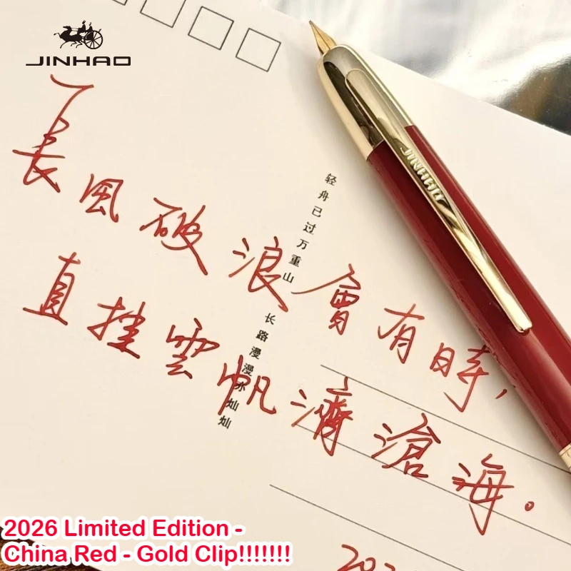 

Новая перьевая ручка JINHAO 20, выдвижное перо EF F, прозрачная черная ручка с чернилами для письма с конвертером, школьные и офисные принадлежности