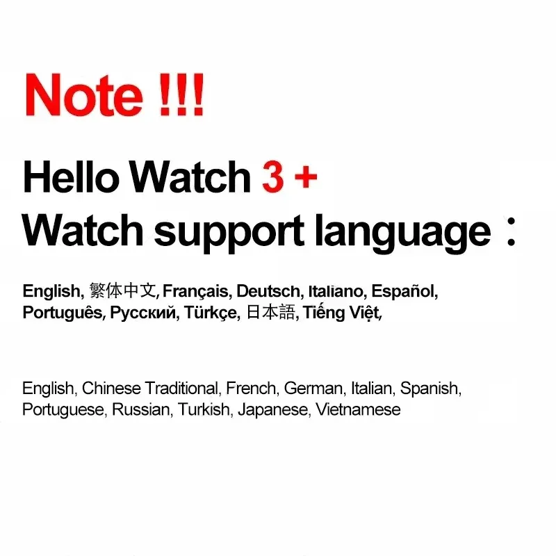 2024 Original Hello Watch 3 Plus Ultra Smartwatch AMOLED 4GB ROM NFC Compass Bluetooth Call Music Smart Watch For IOS Android