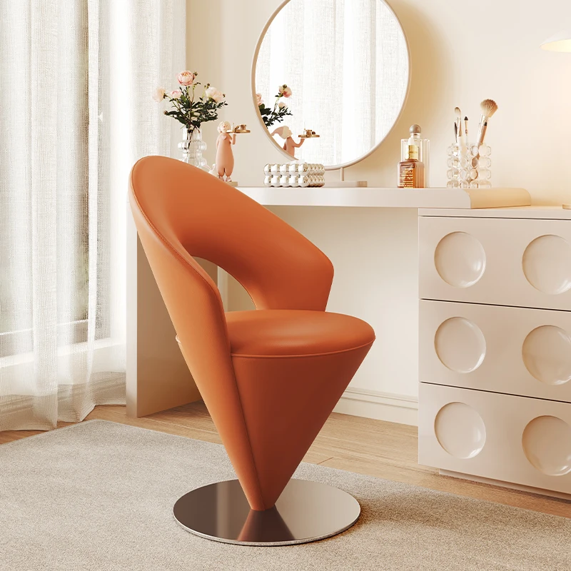 

Italian Light Luxury High-end Dressing Stool Girls Bedroom Special Dressing Stool Designer Creative Cream Style Princess Chair