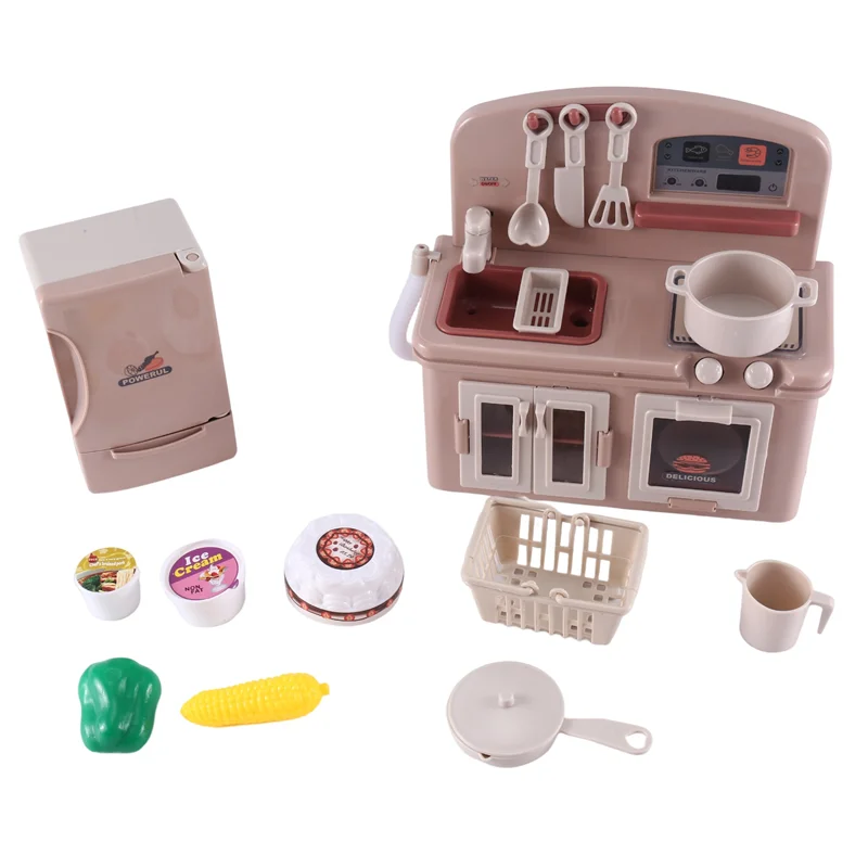 Best-YH189-1S Simulation Stove Refrigerator Set Children's Small Home Appliances Kitchen Boys And Girls Set