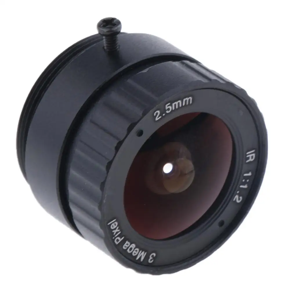 2.5mm F/1.2 3MP (Megapixels) Industrial Camera IR Fixed Iris CS Mount Lens Format 1/2.5