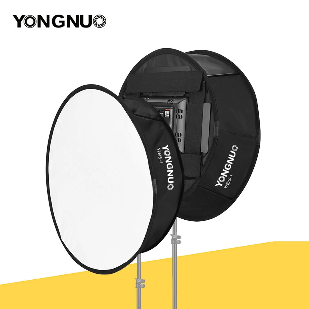 YONGNUO Round Softbox Diffuser Portable Foldable LED Video Light Panel Soft Filter for YONGNUO YN600 YN900 YN300 YN300III Series