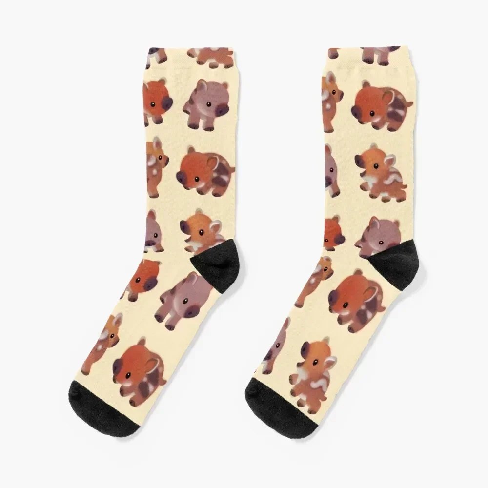 

Wild boar piglet Socks floral gift funny gifts floor Boy Socks Women's