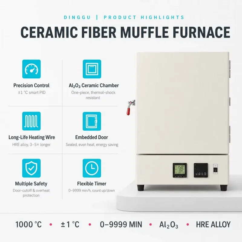 1700C MoSi2 Muffle Furnace High Temp Lab Chamber with PID Controller for Sintering Heat Treatment CE Certified