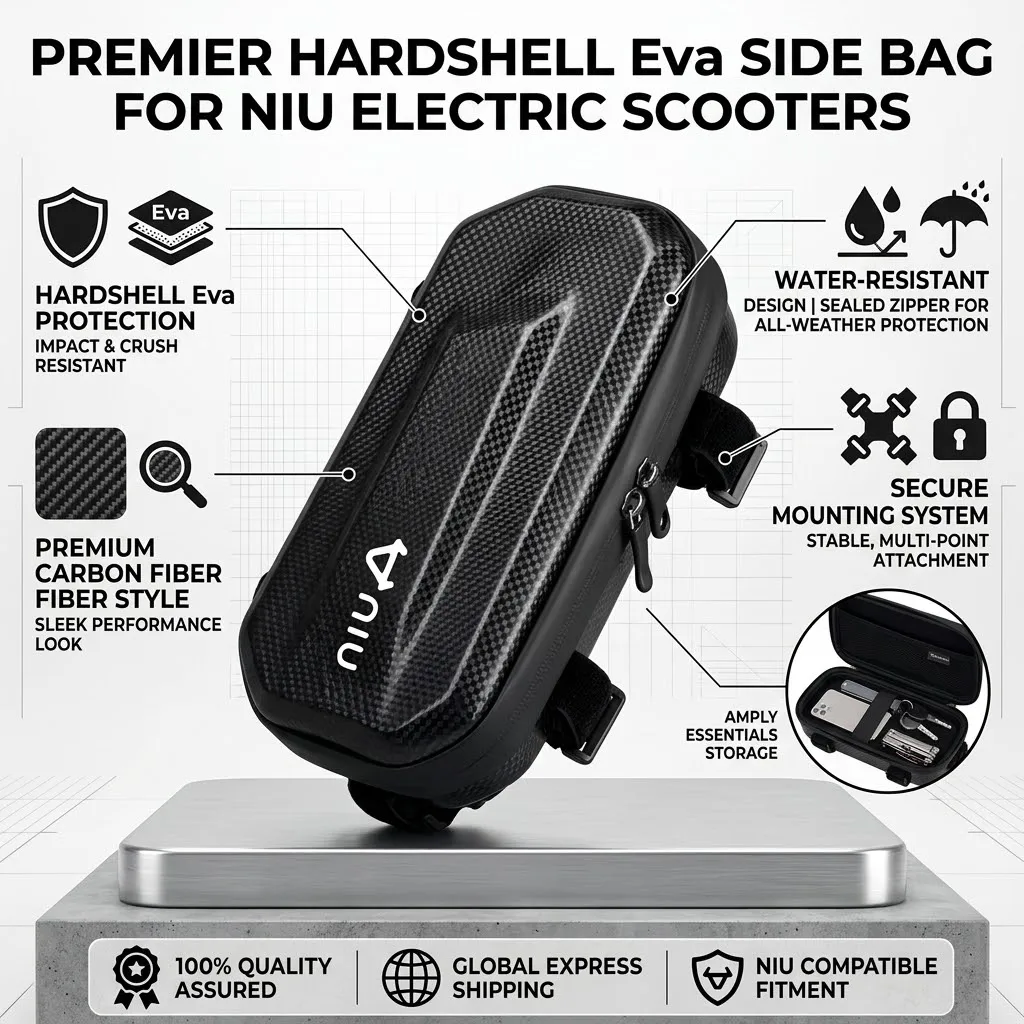 Easy To Clean Large Capacity EVA Motorcycle Saddle Bag Tool Bag With LOGO For NIU N1 N1S M1 U1 M+ NGT 2017 2018 2019 2020