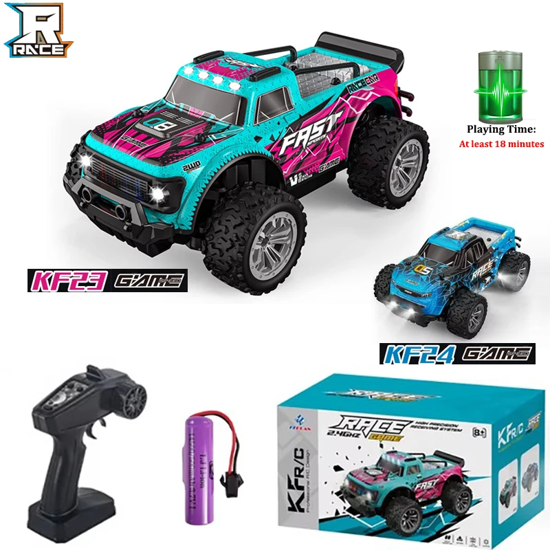 KF23 KF24 RC Car 1/20 Off Road Vehicle With LED Light Big Foot Climbing High Speed Racing Outdoor RC Toys Gifts for Kids Gifts