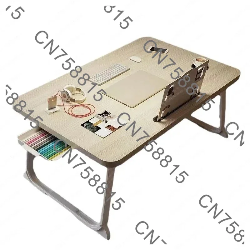 Student study table Dormitory desk Laptop desk Lazy tabl e，Bed Small Folding Table Bay window