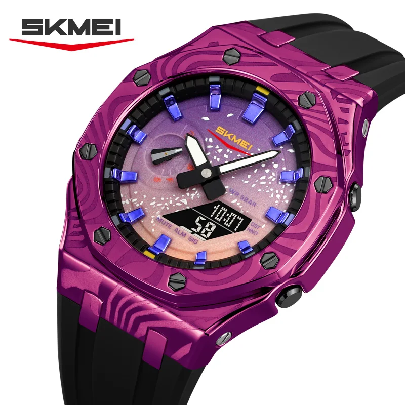 �y�Z�[�����zSkmei 2471 �A�i���O�X�g�b�v�E�H�b�` �^�C�~���O�A���[���N���b�N LED�i�C�g���C�g �f���A���f�W�^���f�B�X�v���C �N�H�[�c�h�����v �J�����_�[�t��