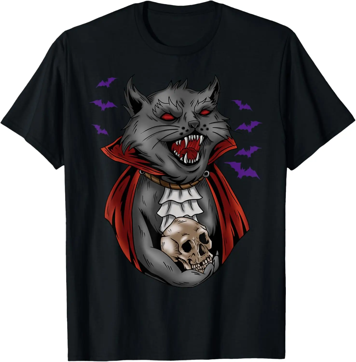 Vampire Cat Halloween Gothic T-Shirt