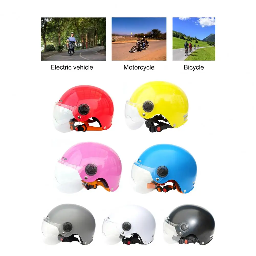 Casque de Scooter avec visière transparente rabattable, de vélo, de Sport de plein air, de conduite, de sécurité, absorbant la sueur