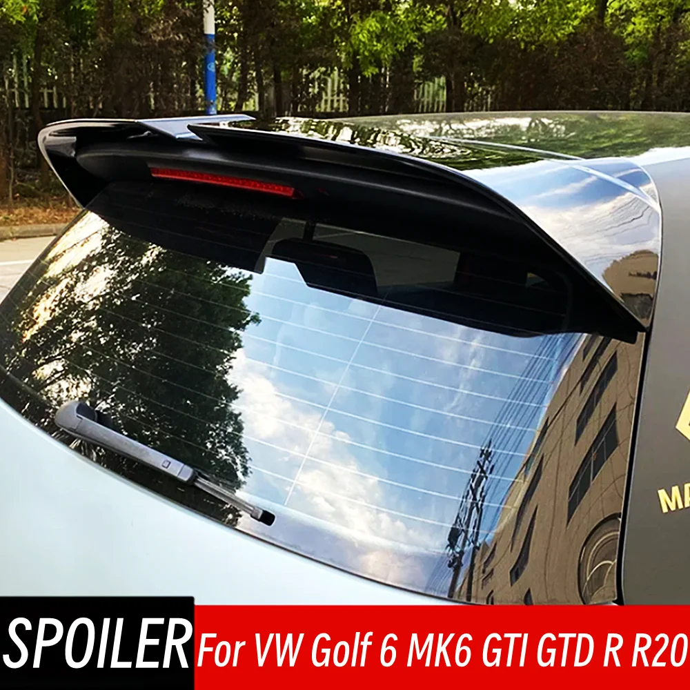 

For Volkswagen VW Golf 6 MK6 GTI GTD R R20 2008-2013 Rear Window Trunk Lid Roof Spoiler Wings Car Exterior Tuning Accessories
