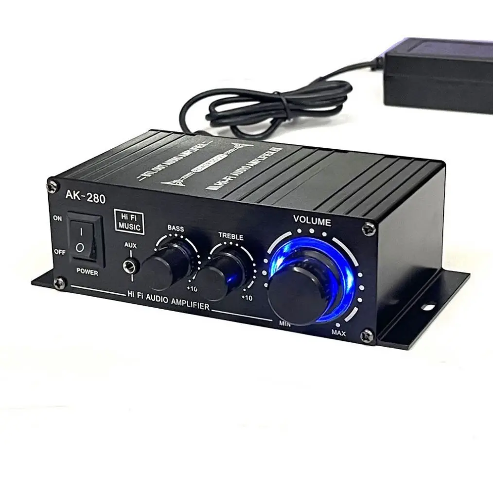 280 Power Amplifier Audio Amplifier Computer Bookshelf Speer 12V Car Motorcycle CD and Other Audio Amplifier