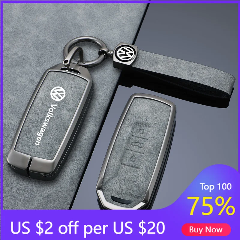 

VW GTI GOLF 2026 Горячий для VW VOLKSWAGEN кожаный чехол для дистанционного ключа из цинкового сплава, чехол для Vw Volkswagen Touareg 2019 202