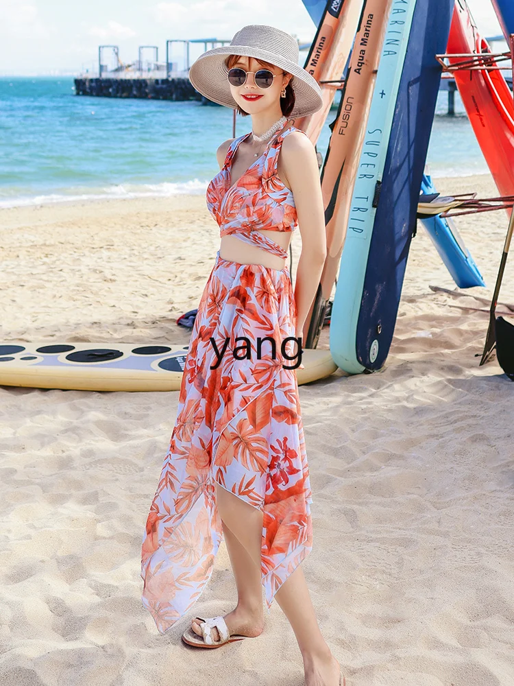 LMM new seaside vacation three-piece slim hot spring swimming suit