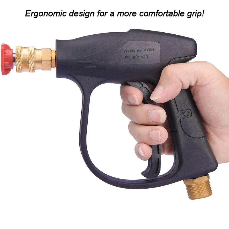 Auto Waschmaschine Hochdruck Zubehör Multifunktions Professionelle Einstellbare 4000psi 1/4 Schnell Anschluss Auto Waschen Trigger Gun – Detail 4