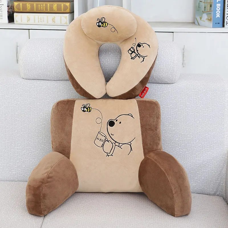 

Cartoon pillow U-shaped neck pillow and waist pillow set, nap pillow, backrest, cervical pillow, ergonomic pillow