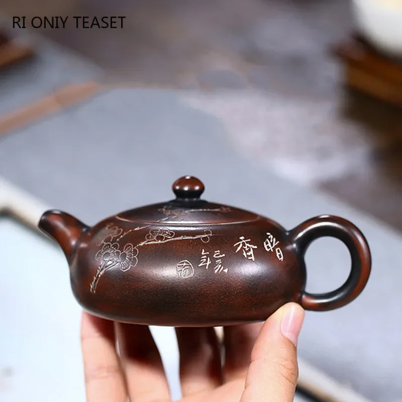 150ml Yixing Purple Clay Teapot Famous Handmade Raw Ore Zisha Tea Pot Chinese Authentic Tea Set Kettle Tea Ceremony Customized