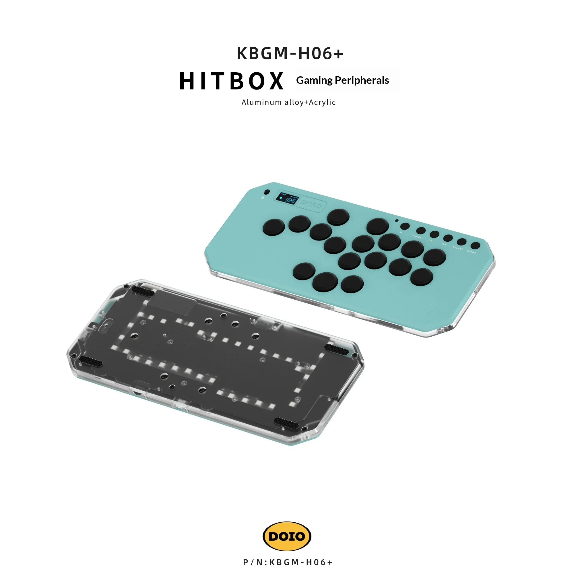 DOIO KBGM-H04 Game Keyboard Function Key Lock Wired Keyboard Independent Light Control PBT Injection Key Cap Light Weight Gifts