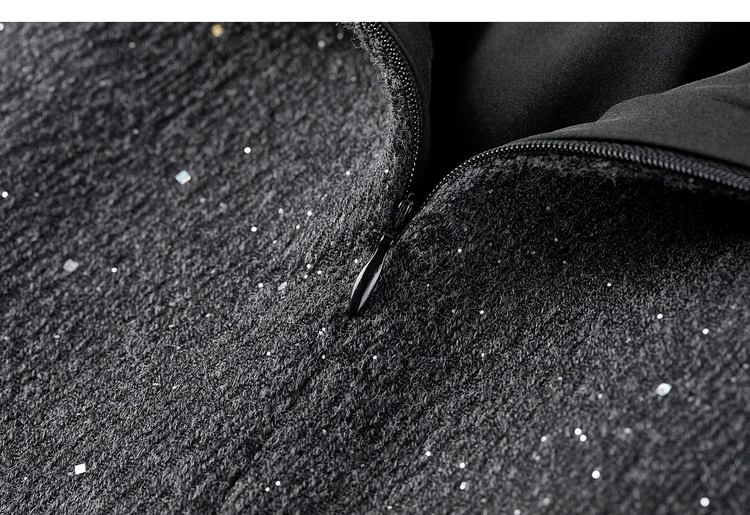 SENTUBILA Damen-Minirock aus Wollmischgewebe, Winter 2026, neuer A-Linien-Schnitt, locker, weich, dick, warm, mit silbernen Pailletten, lässiger Rock für Damen, 154Q80358 – Detail 30