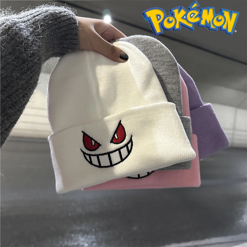 

Pokemon Gengar Knitted Hat Cute Cosplay Anime Accessories Hat Kawaii Elf Cartoon Party Decoration Children's Toy Gift