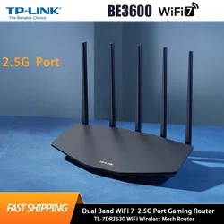 2024 TP-Link Router BE3600 WiFi7 2.4/5GHz Duan Bands 160Mhz 3570Mbps Mesh Networking Gaming Acceleration 2.5G Ethernet Port