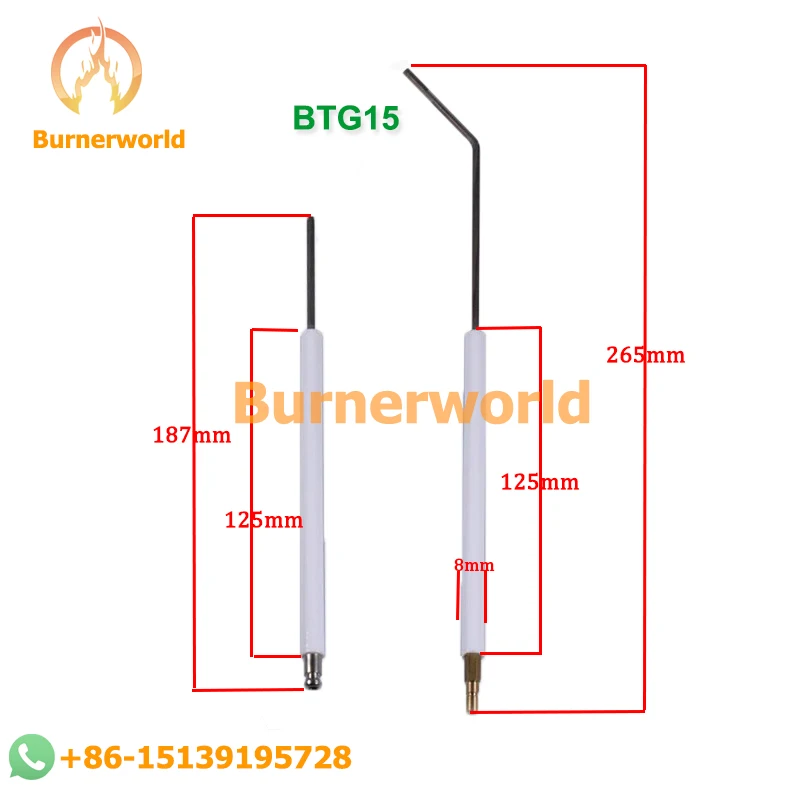 Imagem -02 - Baltur Ignição Eletrodo e Flame Detection Probe Queimador Eletrodo Ion Probe Burner Btg11 Btg15 Btg20 Btg28