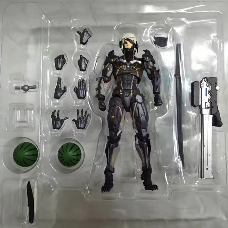 Kaiyodo Revoltech Metal Gear Rising: Revengeance Action Figure Raiden Figurine PVC Movable Collection Solid Snake Jack Model Toy