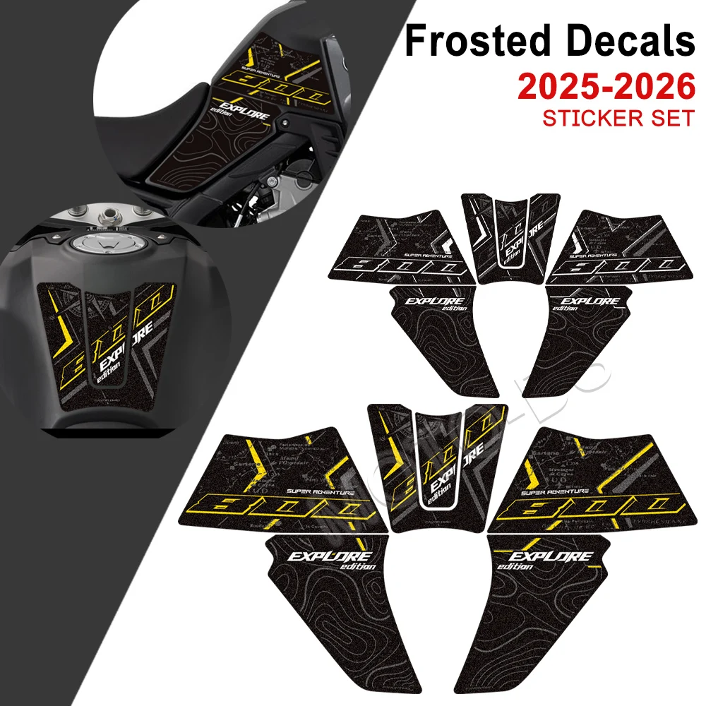 Motorcycle Accessories Frosted Anti-slip Stickers Fuel Tank Pad Decals For Kove 800X 800 X Pro Super Adventure RALLY ADV 2025