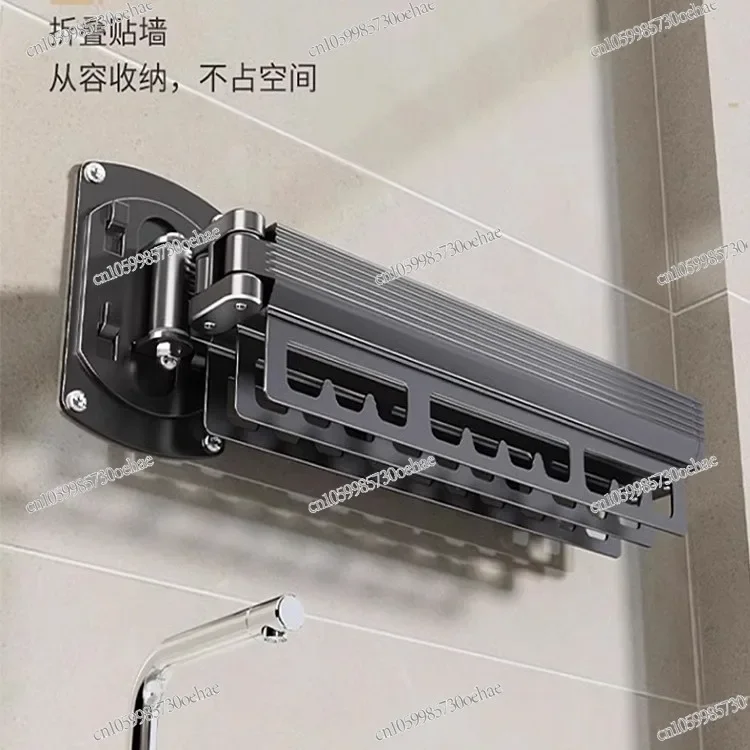 

Складная сушилка для одежды без перфорации, балконная бытовая настенная невидимая сушилка для одежды, телескопическая артефактная штанга
