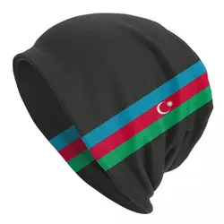 Azerbejdżan Stripe Flag czapka czapka Unisex Winter Warm Bonnet Homme czapka z dzianiny narty terenowe Skullies czapki czapki dla mężczyzn kobiet