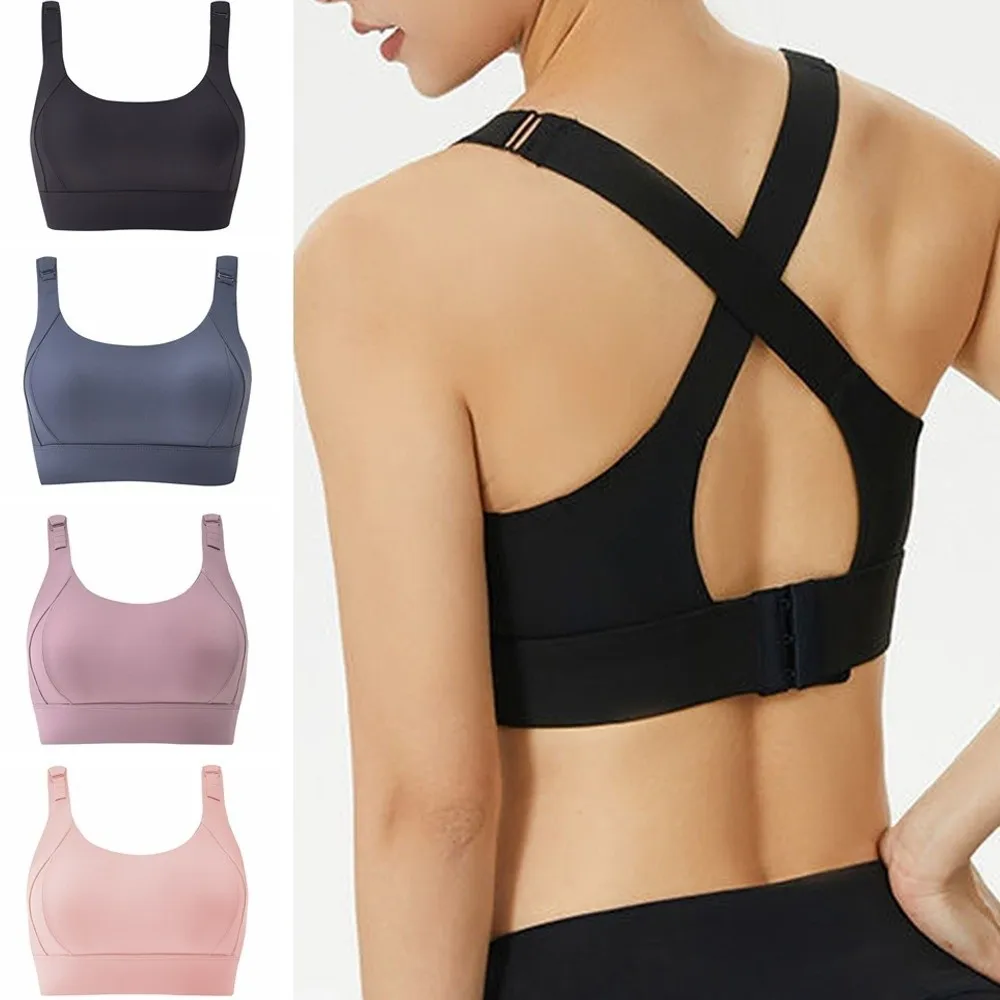 Running Underwear Fixed Pad Sports Bra Adjust Slim Yoga Underwear Beauty Back Shockproof Training Fitness Bra Jogging