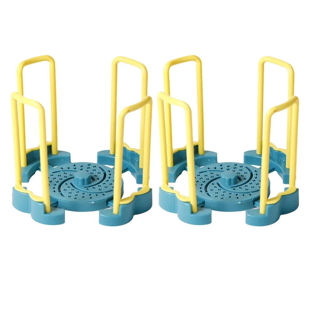 

2Pcs Rotary Draining Bowl Rack Telescopic Kitchen Organizer Multifunctional Space Saving Tableware Holder Easy Install Gift