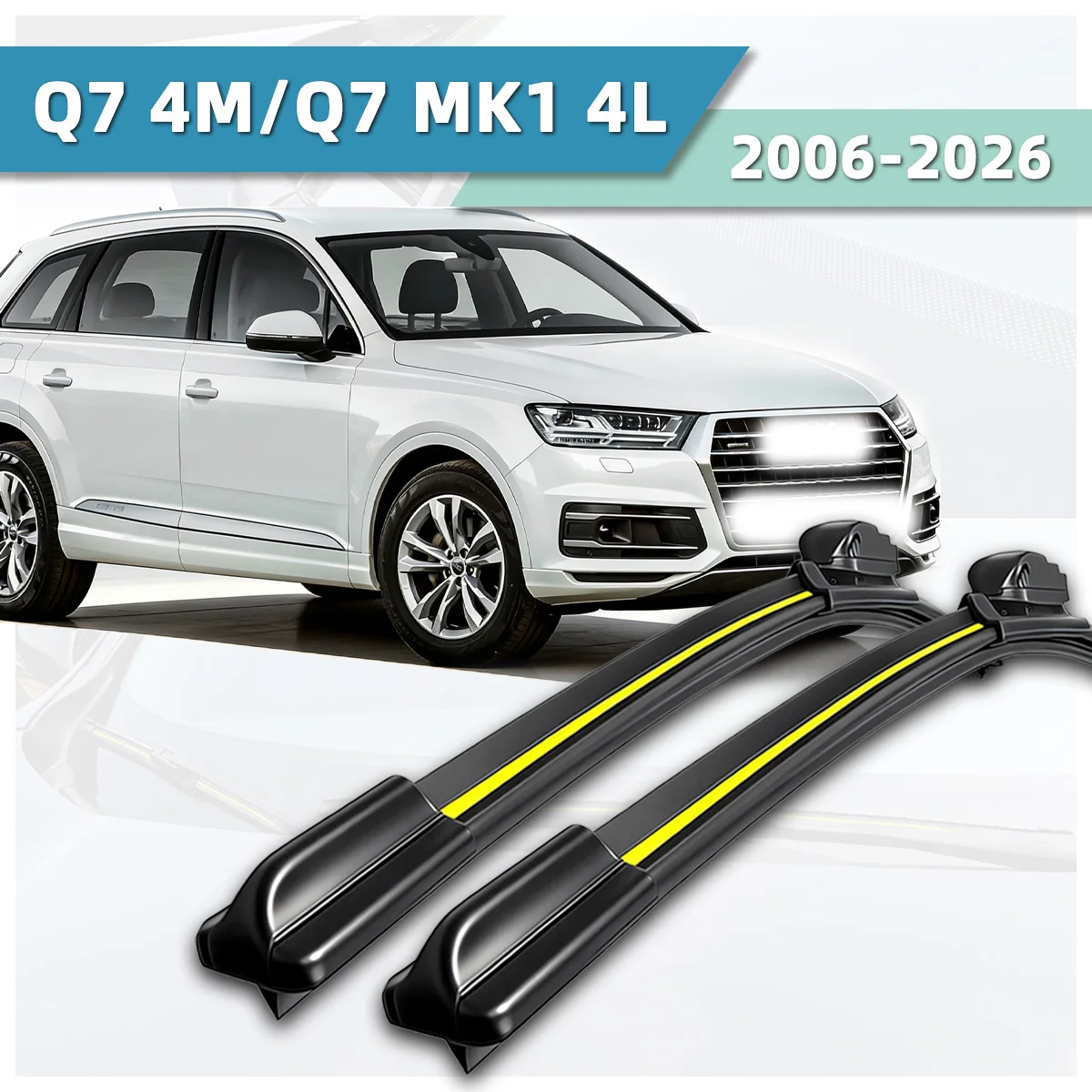 

Fit For Audi Q7 4M/Q7 MK1 4L (2006-2026) Wiper Natural Rubber Strip Boneless Silent Car Windshields Front Wiper Car Accessories