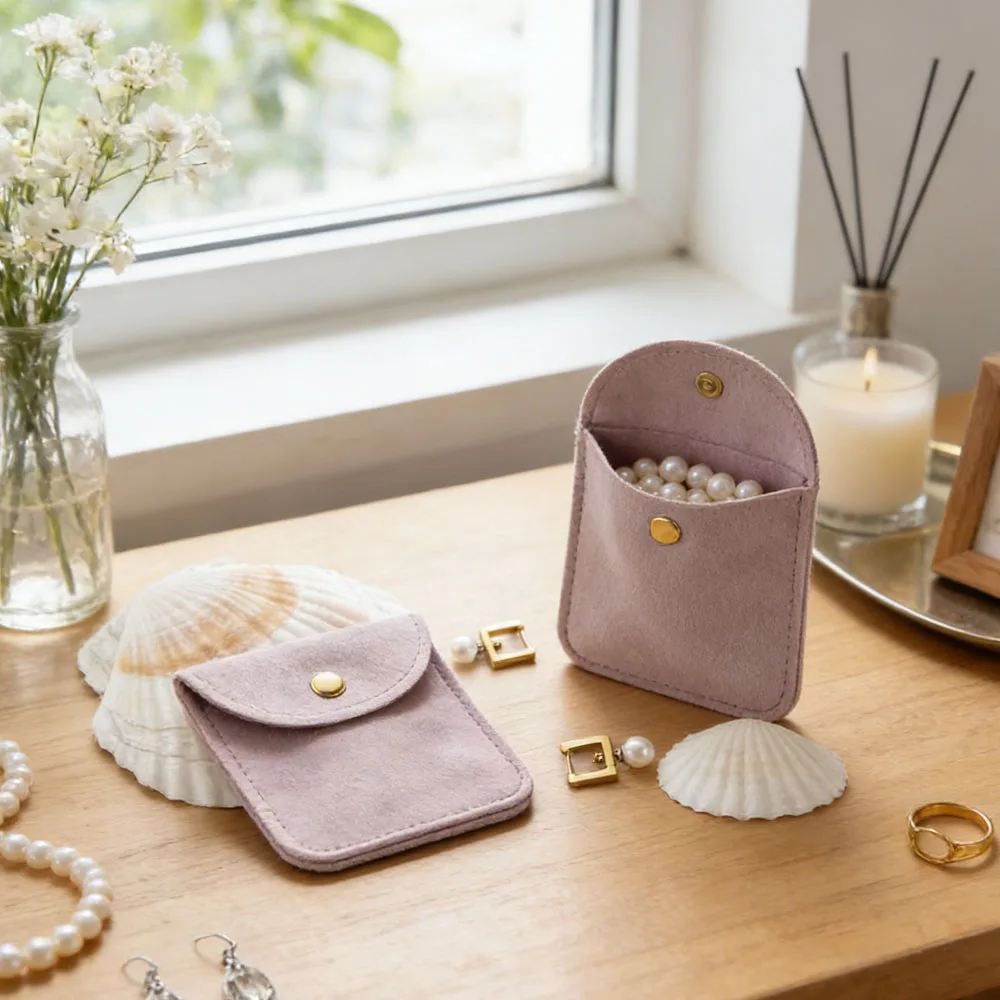 

50/100Pcs Jewelry Velvet Bag Suede Envelope Cotton Pouch Ring Earring Necklace Storage Box Gift Display Organizer Wedding Favors