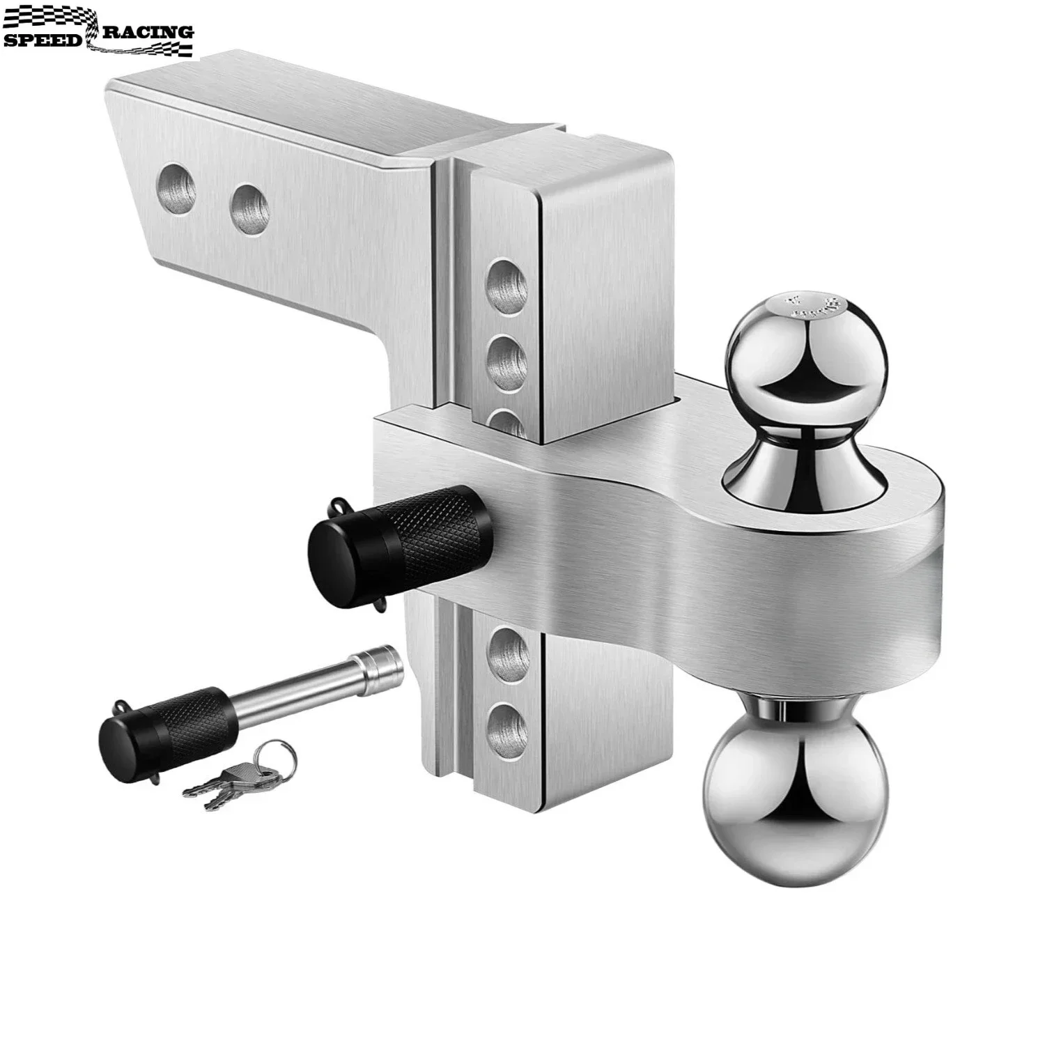 Adjustable Trailer Hitch 6 Inch Drop Hitch Ball Mount (Fits for 2-Inch Receiver)