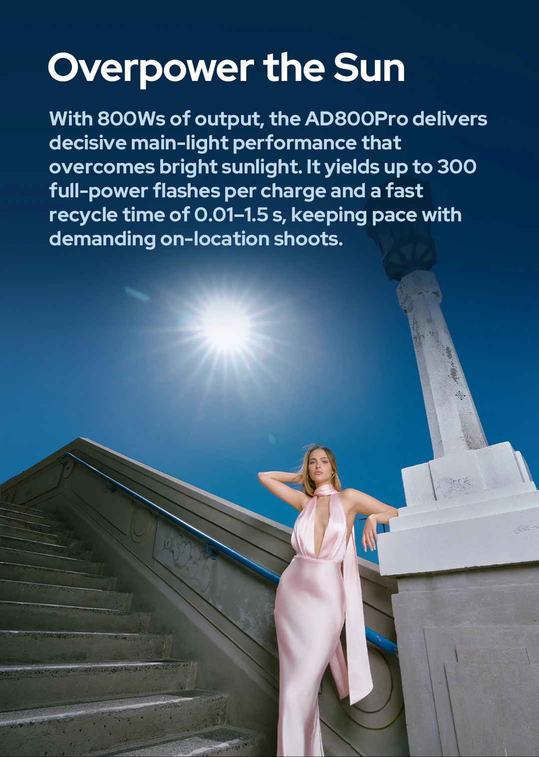 Godox AD800Pro LED Video Light 6500K Photography Stuido Lamp with NFC App control Bowens Mount Fill Light Outdoor Shooting