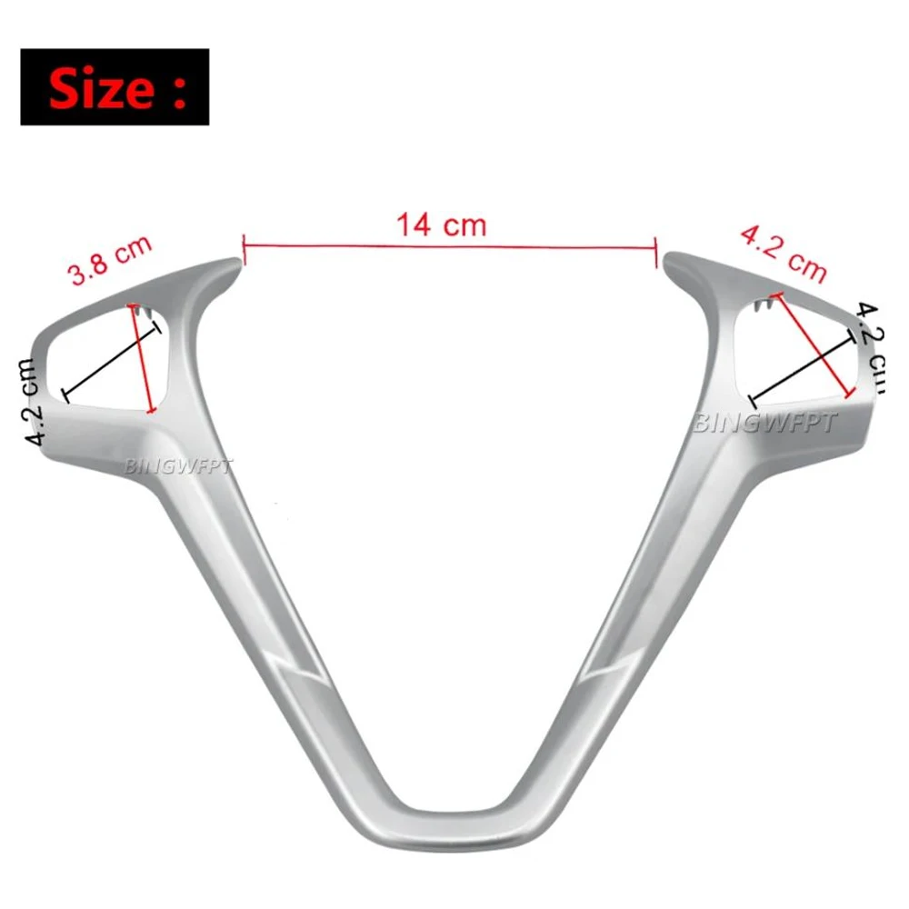 High Quality Steering Wheel Button Frame Cruise Control Switch Panel Accessories For Ford Fiesta Mk7 Mk8 ST Ecosport 2013-2015