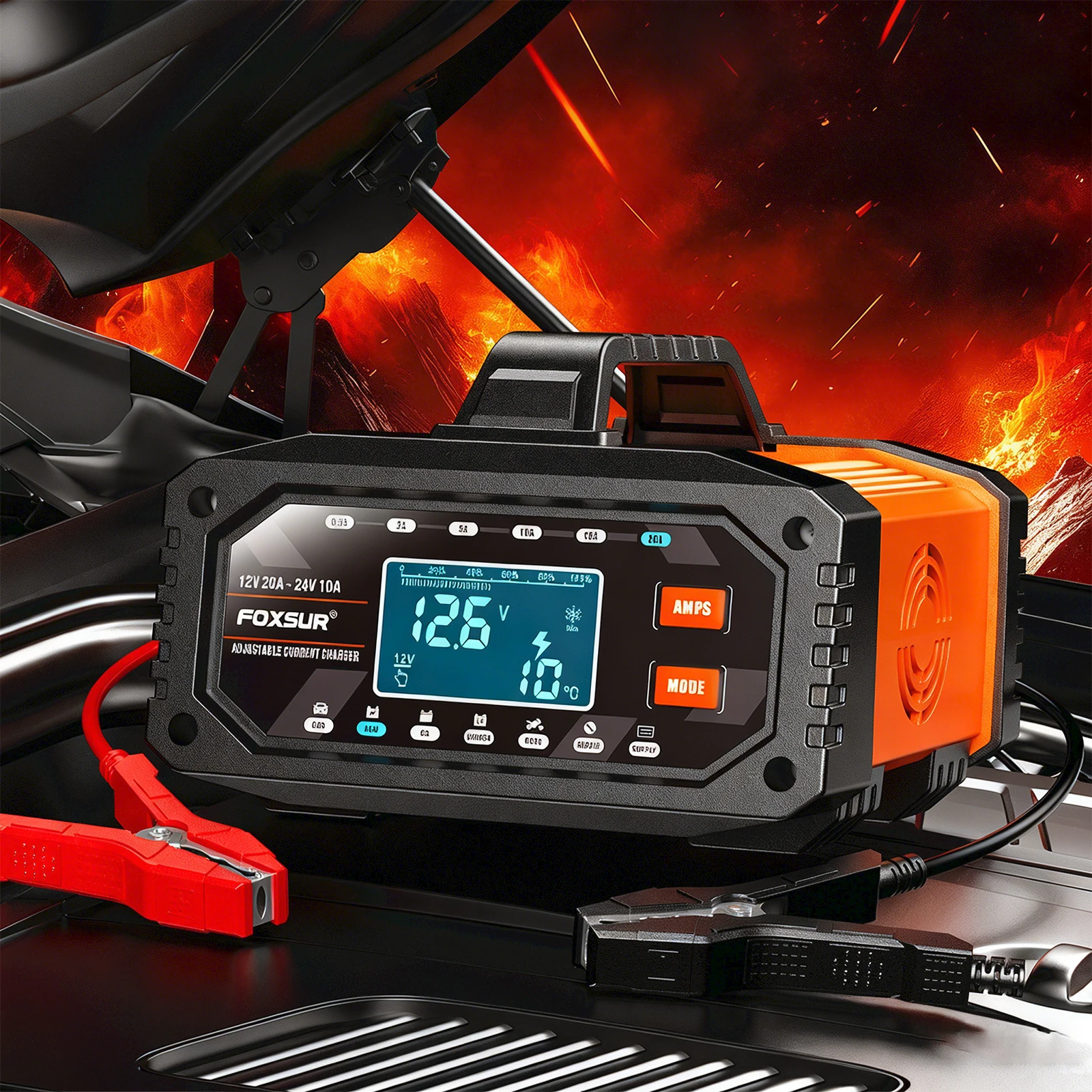

Battery Charger 12V/20A and 24V/10A Lead-Acid Automatic Battery Maintainer Trickle Charger for Automotive Truck Motorcycle Boat