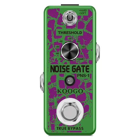 Koogo-Noise Gate Killer Pedal for Electric Guitar, Effect Suppressor, Hard and Soft, 2 Modes, Noise Filter Reduce NoiseGate