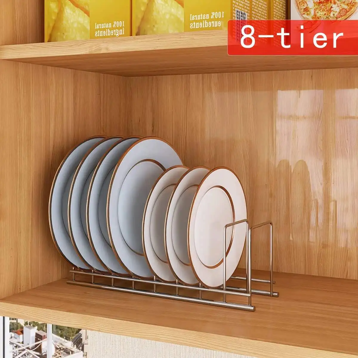 

Stainless Steel Bowl Organizer Holder Home Cutlery Dishes Pot Lid Household Dish Rack Kitchen Accessories