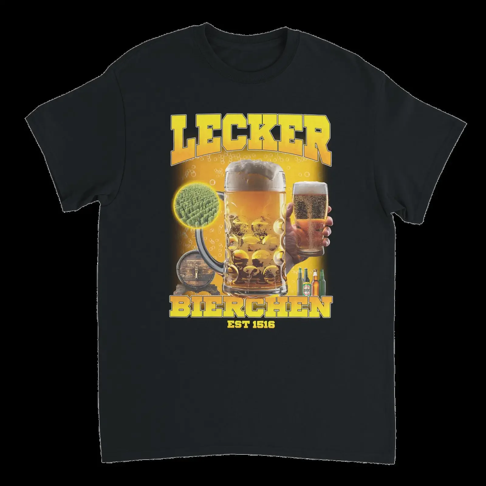 T shirt with the inscription Delicious beer vintage Washed graphic Stretched Soft Top For Everyday Wear Breathable Casual