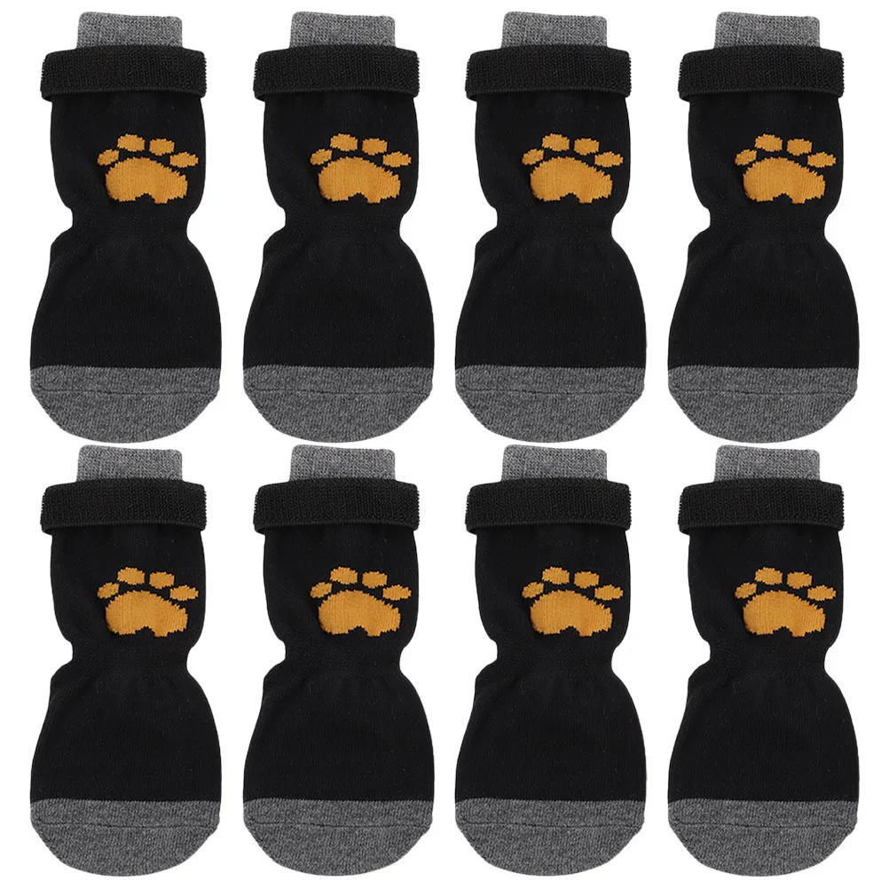 

8Pcs Slip-Resistant Pet Socks Soft Cotton Dog Socks with Grip Soles Paw Protectors for Hot Cold Rough Surfaces Portable Design