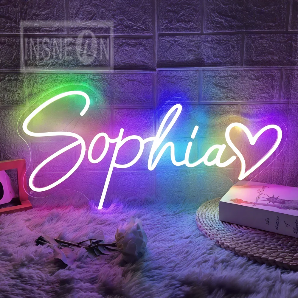 Custom RGB LED Neon Sign - Personalized Name Light for Weddings Parties Bars Home Decor Birthday Gift Teen Personalized Present